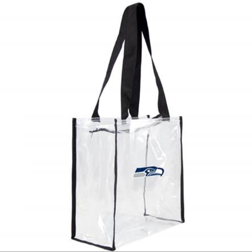 NFL Seahawks Clear Square Stadium Tote Bag. - Picture 3 of 5